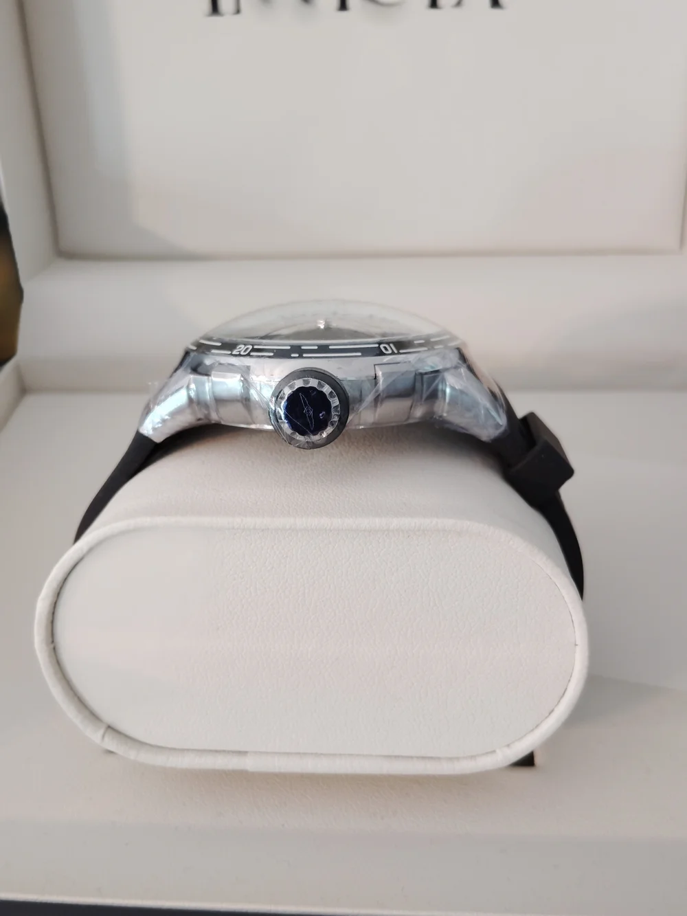 Invicta Black and Silver Moon Dial Celestial Astelis Watch